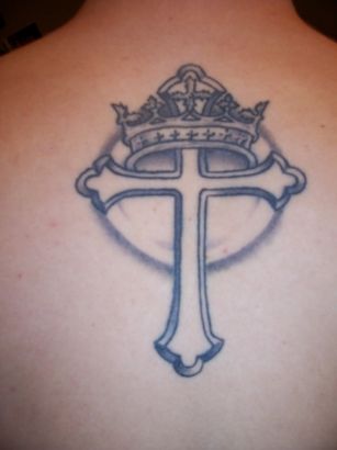 Cross Back Tattoo Design